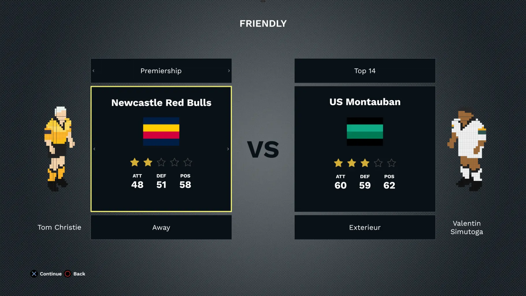 Newcastle Red Bulls v US Montauban