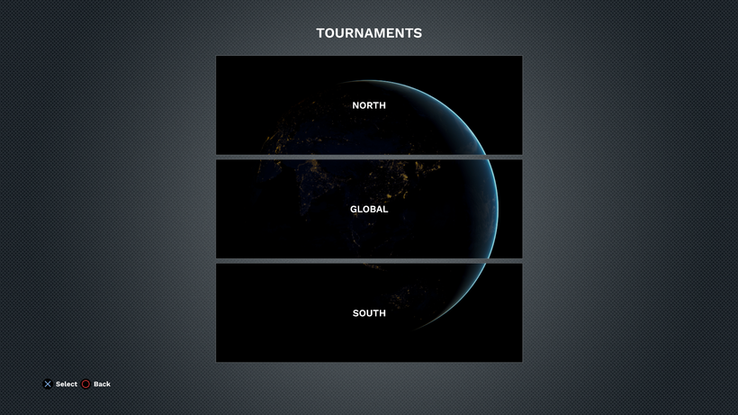 New Tournaments Screen